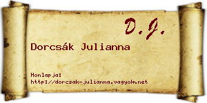 Dorcsák Julianna névjegykártya